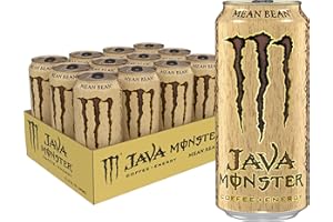 Monster Energy Java Monster Mean Bean, Coffee + Energy Drink, 15 Ounce (Pack of 12)