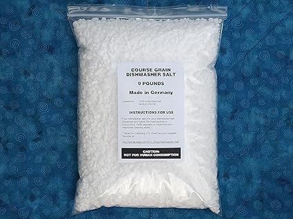 Amazon Com 9 Pounds Coarse Grain Dishwasher Salt For Bosch Miele Whirlpool Viking And All Dishwashers With Softener Dispenser Health Personal Care