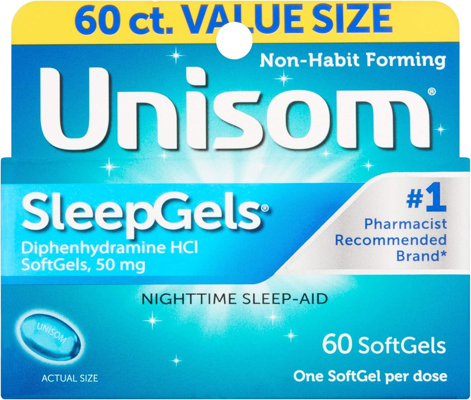 Unisom SleepGels - 60 ct, Pack of 2