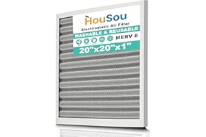 20x20x1 HVAC Furnace Air Filter, Reusable Washable Electrostatic Furnace Filter, MERV 8, Lasts a Lifetime, Permanent Filter f