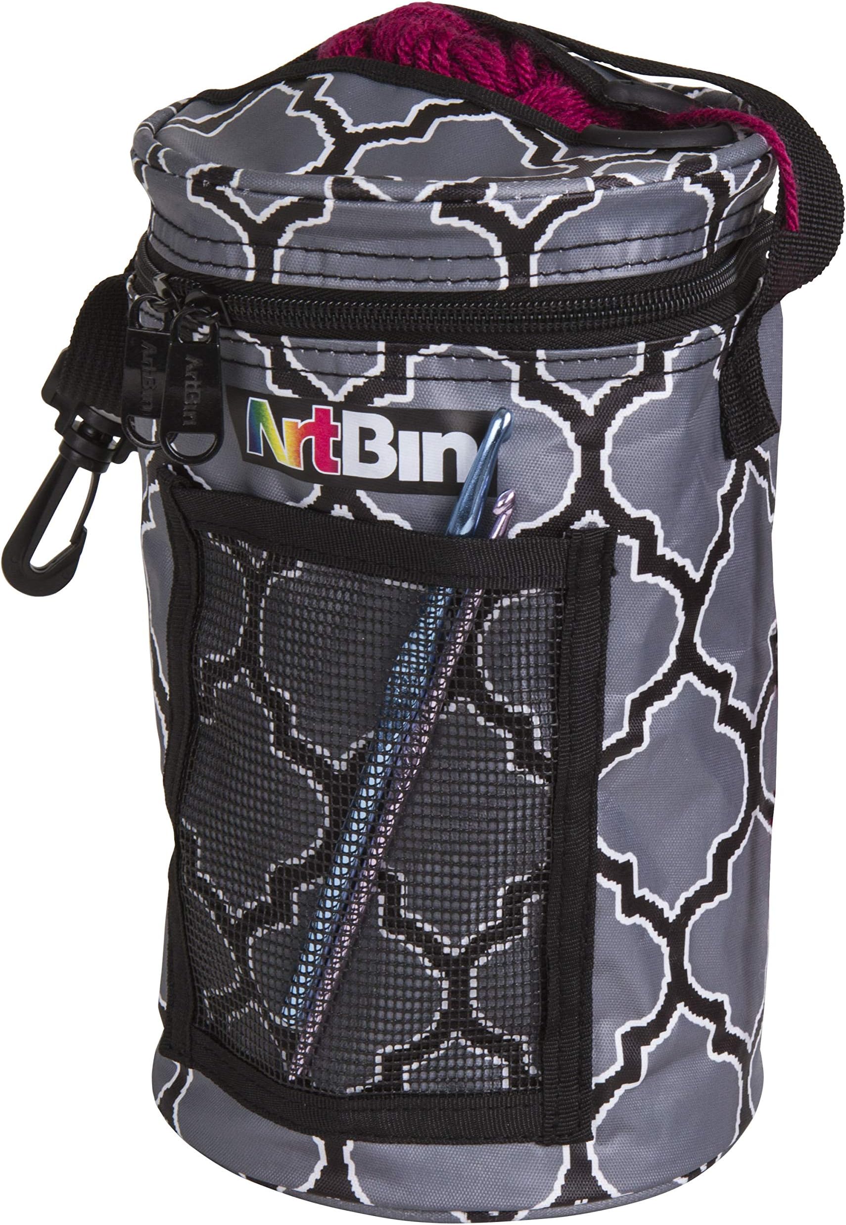 ArtBin 6824AG Mini Yarn Drum 5.75-inch x 9.5-inch-Black and Gray