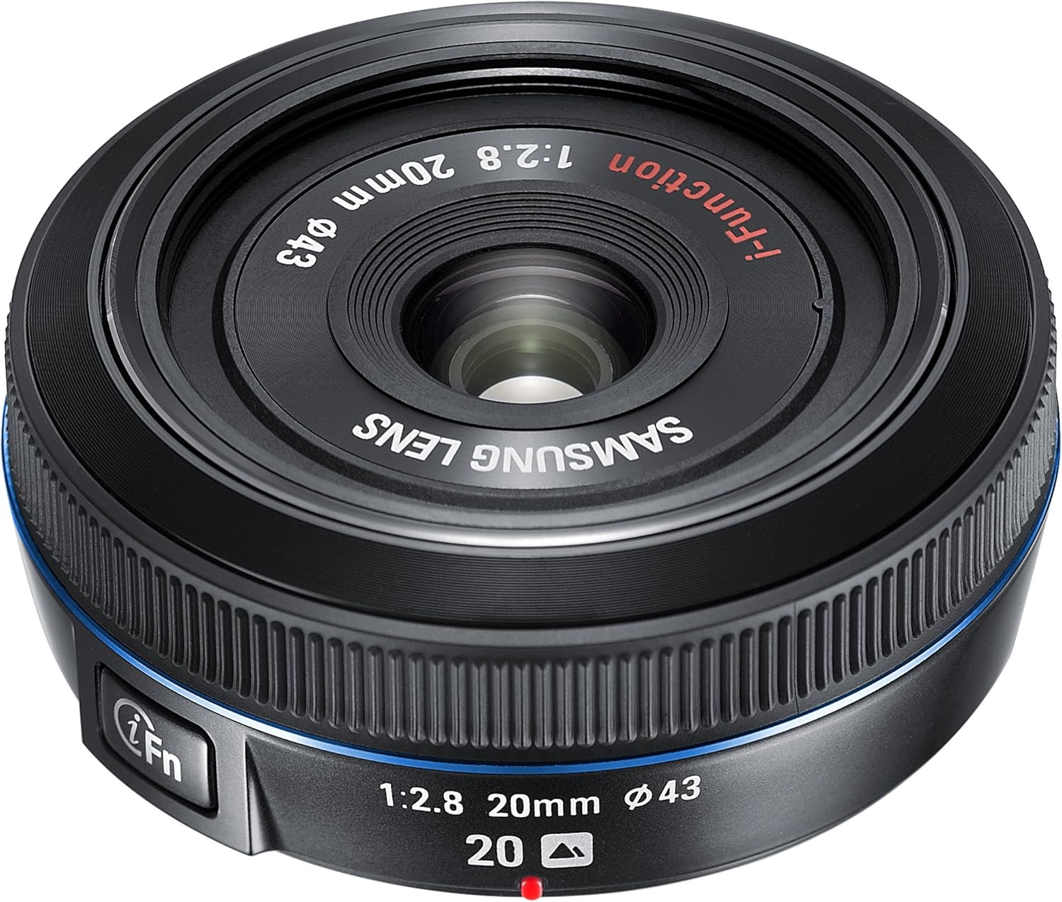 【中古】Samsung 20mm NX パンケーキレンズ NXシリーズカメラ用。 Samsung 20mm F/2.8 Wide Angle Lens For Samsung NX Cameras - (Black