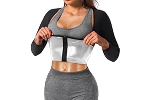 DYUAI Sauna Shirt for Women Weight Loss Sauna Suit for Women Waist Trainer Sweat Vest Workout Body Shaper Zipper