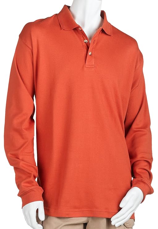 Buy naturalife Men's Long Sleeve Knit Shirt, Tangelo, XLarge at Amazon.in