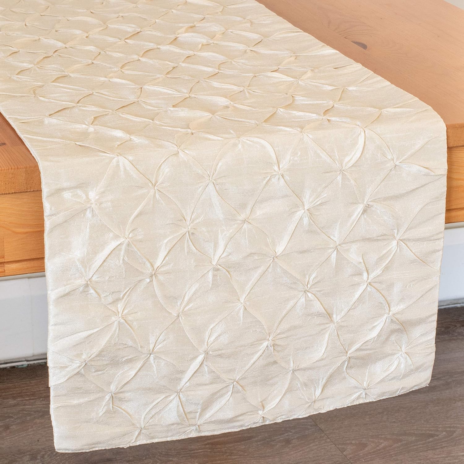 The White Petals Cream Table Runners Properly Finished, No Fray Edges for Home