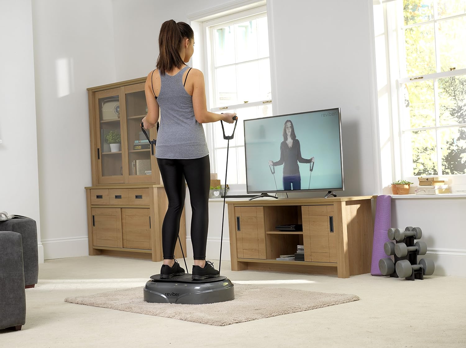 Reviber Fusion Oscillating Vibration Plate Exercise Machine, Anthracite - Image 3