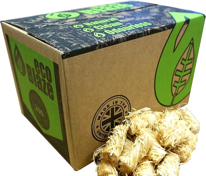 Encendedores Naturales de Eco Blaze - Cera Natural Cubierta con Lana de