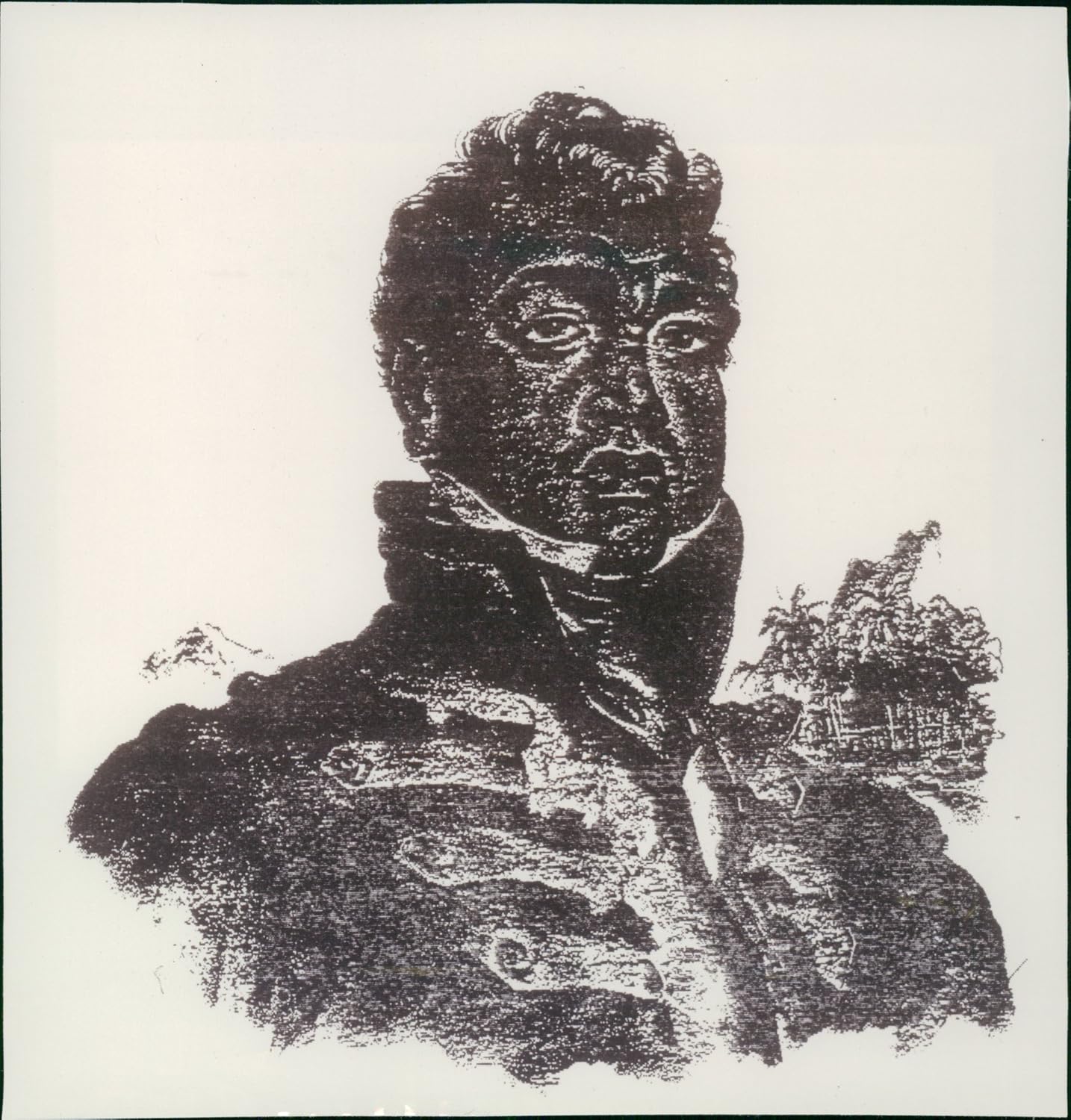 Vintage photo of King Kamehameha II. Entertainment