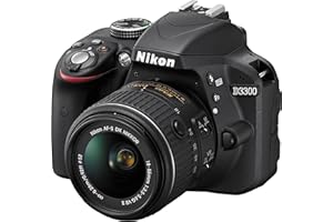 Nikon D3300 24.2 MP CMOS Digital SLR with AF-S DX NIKKOR 18-55mm f/3.5-5.6G VR II Zoom Lens (Black)