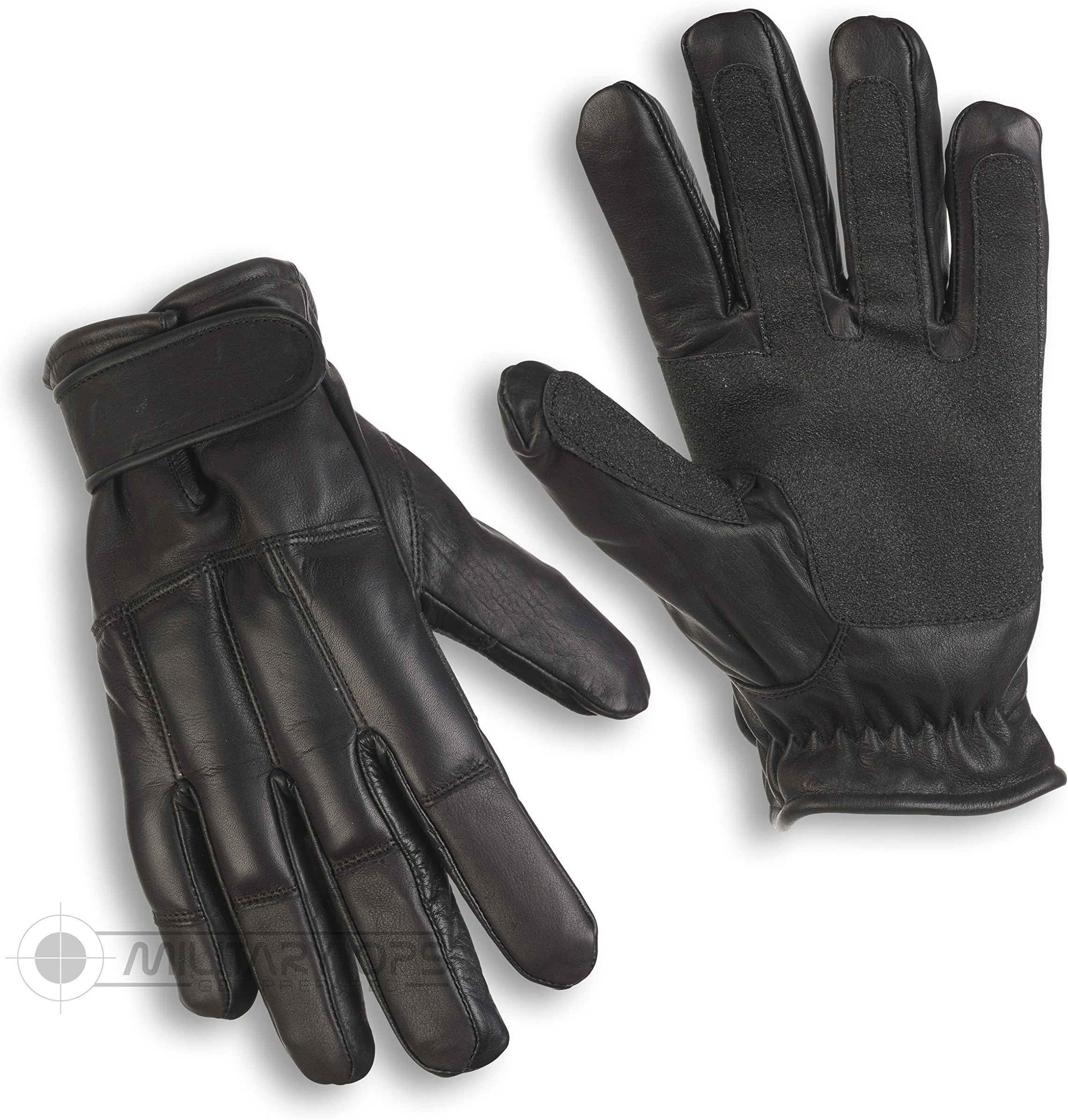 Alpha Tactical Kevlar Leather Sand Filled Gloves Black