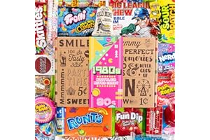 VINTAGE CANDY CO. 1980s RETRO CANDY GIFT BOX - 80s Nostalgia Candies - Flashback EIGHTIES Fun Gag Gift Basket - PERFECT '80s Candies For Adults, College Students, Men or Women, Kids, Teens