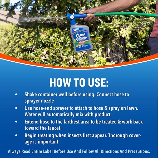 CUTTER BACKYARD BUG CONTROL SPRAY CONCENTRATE (3 PACK), KILLS MOSQUITOES, FLEAS & LISTED ANTS, 32 FL OUNCE