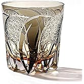 JEKE Hand Cut Crystal Whisky Glass 320ml Edo style Whiskey Glasses -Cocktail-Vodka-Beer Drinkingware Glasses IN GIFT CARTON (C)