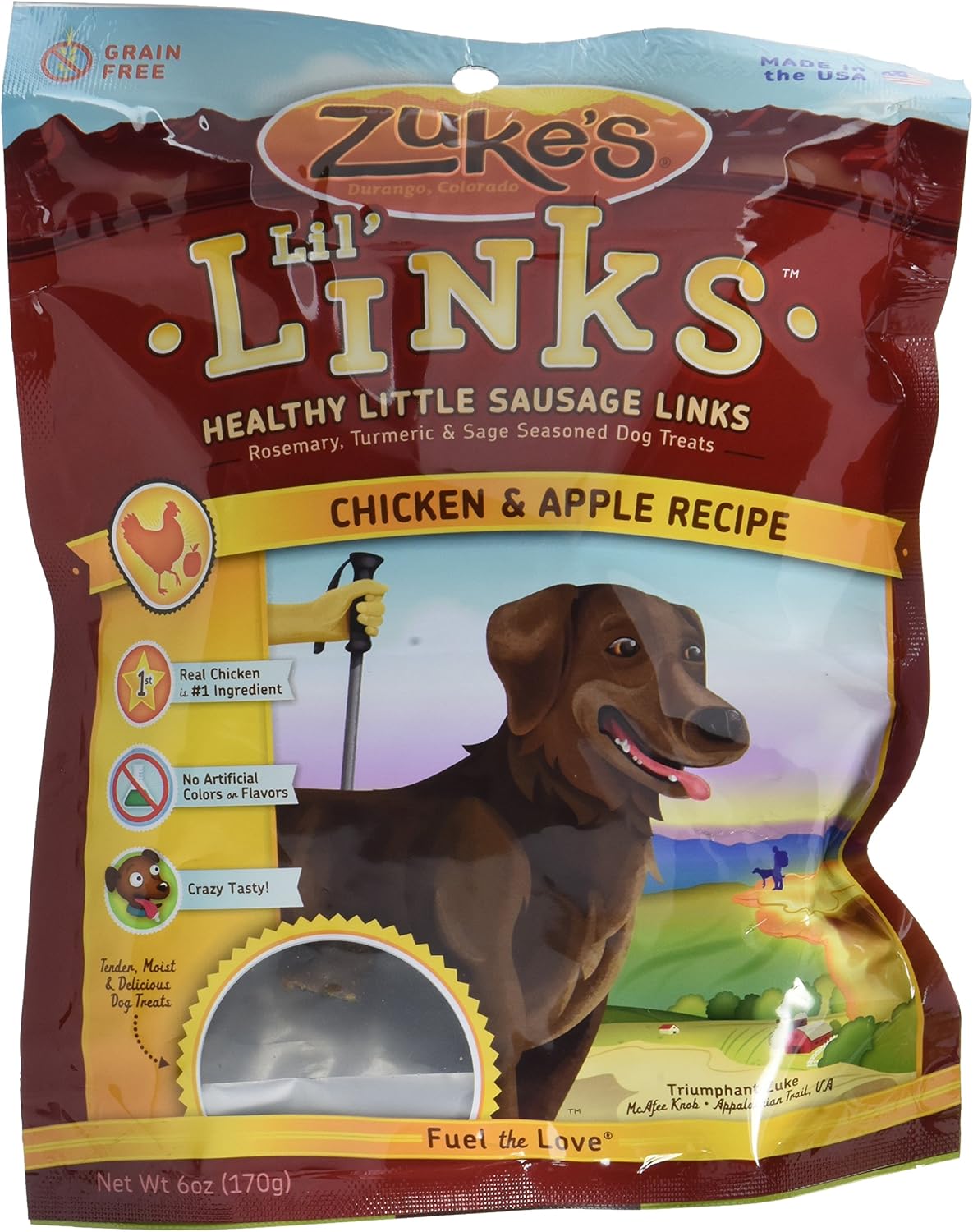Zuke's Lil' Links Healthy Little Sausage Links for Dogs, Chicken, Pack of 3