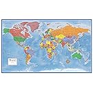 Swiftmaps World Premier Wall Map Poster Mural 24h x 36w Paper Rolled