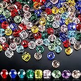Junkin 1000 Pieces Crystal Beads for Jewelry Making Faceted Cube Crystal Glass Beads 6 mm Loose Beads Spacer Beads for Crafts DIY Wristbands Necklace Pendants Making Supplies