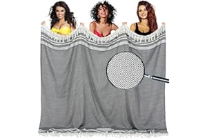 Yongoes Oversized Turkish Beach Towel Blanket Cotton Giant XL Sandproof Towels Huge Linen XXL Extra Large Big Throw Quilt Blankets for Adults Cloud Travel Camping Glamping Accessories Essentials