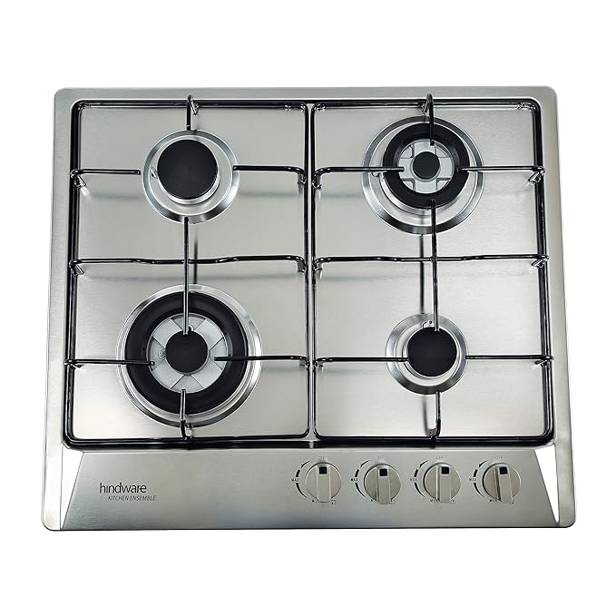 Buy Hindware Athena Stainless Steel 4 Burner Gas Stove, Auto Ignition