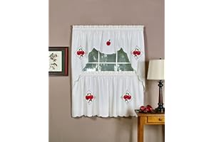 Achim Home Furnishings Delicious Tier and Swag Set, 58-Inch by 36-Inch, Ivory