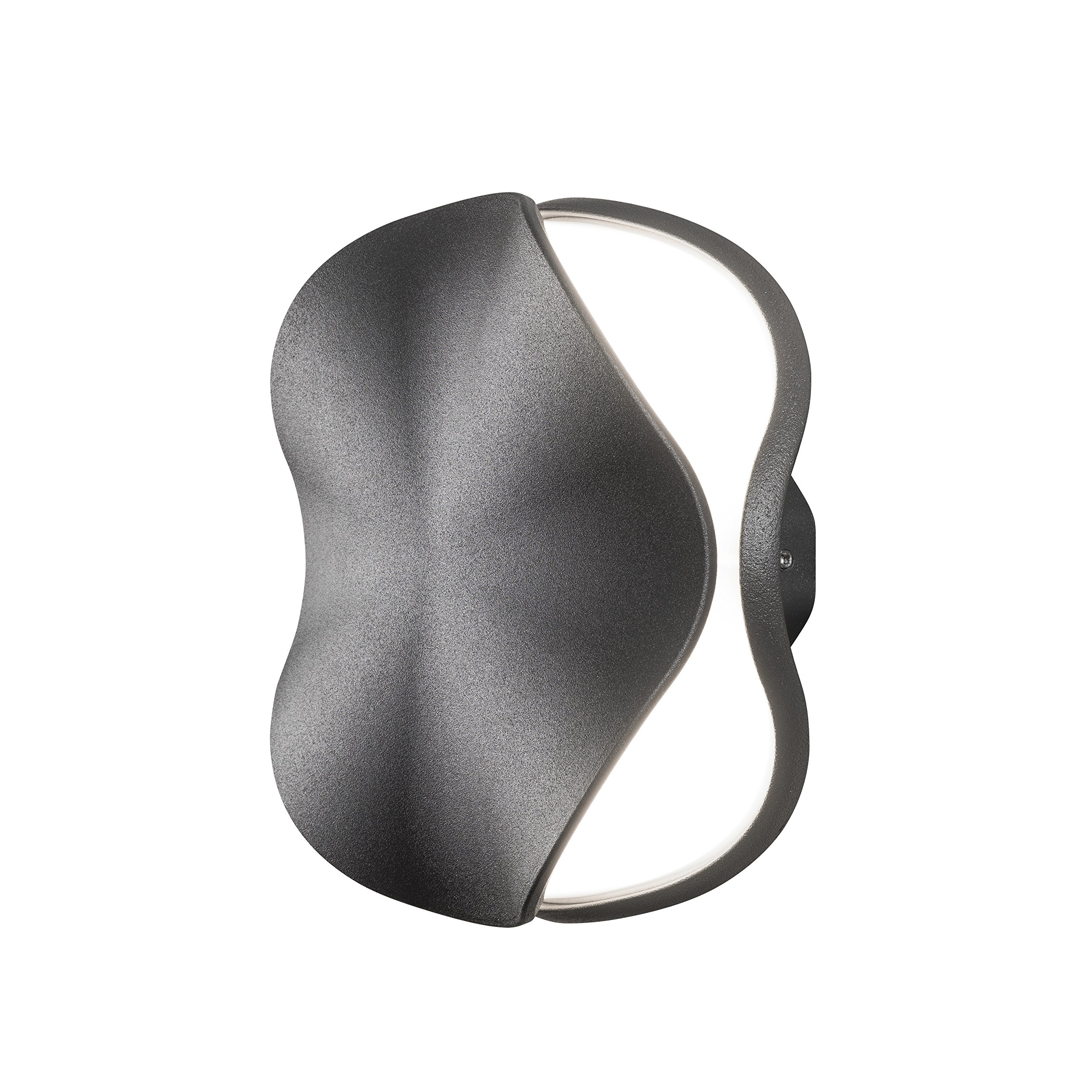 Konstsmide Outdoor Wall Lights/Matera One Up Down Modern Outdoor Wall Lantern/High Power 4 W Wall Lamp/Frosted Opal Acrylic Lens/Aluminium/IP54/Outside Light Anthracite, 7948-370