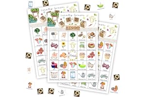 TRANFVGING Locally Grown Baby Shower Bingo Game For Adults, Baby Shower Party Bingo Game Set, Vegetable Stand Bingo Cards, Farm Product Bingo Favors For Family Vegetarian, Plant Markets Game Decor & Supplies -09