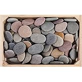 ROCART 100 PCS Large 2.15-3.35" Smooth Natural River Rocks for Painting, Flat Painting Rocks &amp; Craft Stones for Arts, Kindness Rocks, Garden &amp; Classroom Projects