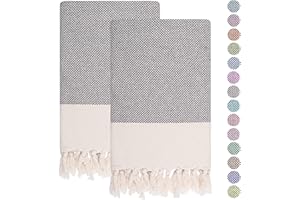 Emyyr Rustic Hand Towels for Bathroom - Kitchen - Set of 2 -%100 Cotton - Pre Washed, Quick Dry, Soft, 17x37' - Decorative Hand Towel - Hand Towels for Bathroom Clearance, Bath, Face, Tea Towels