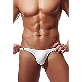 Newsywell Mens Ice Silk Thongs T-Back Low Rise Bikini Briefs Underwear