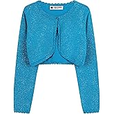 BlackButterfly Girls Long Sleeve Sparkle Cardigan Childrens Kids Bolero Shrug