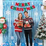GREATRIL Blue Tinsel Curtain Backdrop 1m x 2.5m Pack of 2 view 7