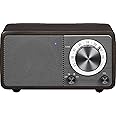 Sangean WR-7DK Wood Cabinet Mini Bluetooth Speaker with FM Radio Tuner and Aux-in Dark Cherry/Wood