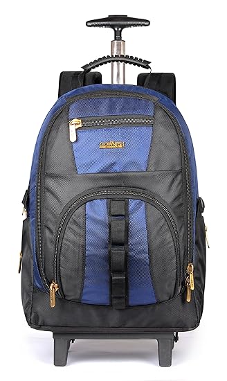 The Clownfish Rover Series 2 Wheels Trolley Backpack | School Backpack|College Backpack|Travel Backpacks(Blue)