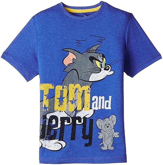 Buy Tom and Jerry Boys' TShirt (TJ1DBT483_Royal Blue Mlng_1314 Years