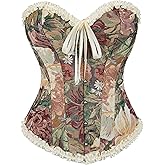 Women Vintage Renaissance Jacquard Bustiers-Corset-Top Sexy Gothic Lingerie Bodyshaper Going Out Corset