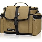 SUNNY BIRD Large Lunch Bag, Thermally Insulated Soft Cooler with Shoulder Strap for Women, Men (Bark Brown)