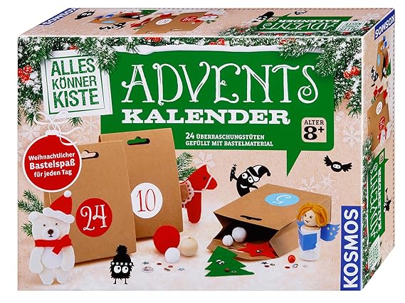 Kosmos Experimente & Forschung 604349 Alleskönnerkiste Basteln Adventskalender 2018