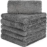 CARCAREZ Microfiber Towels for Cars, Car Drying Wash Detailing Towel with Plush Edgeless Microfiber Cloth (Grey)