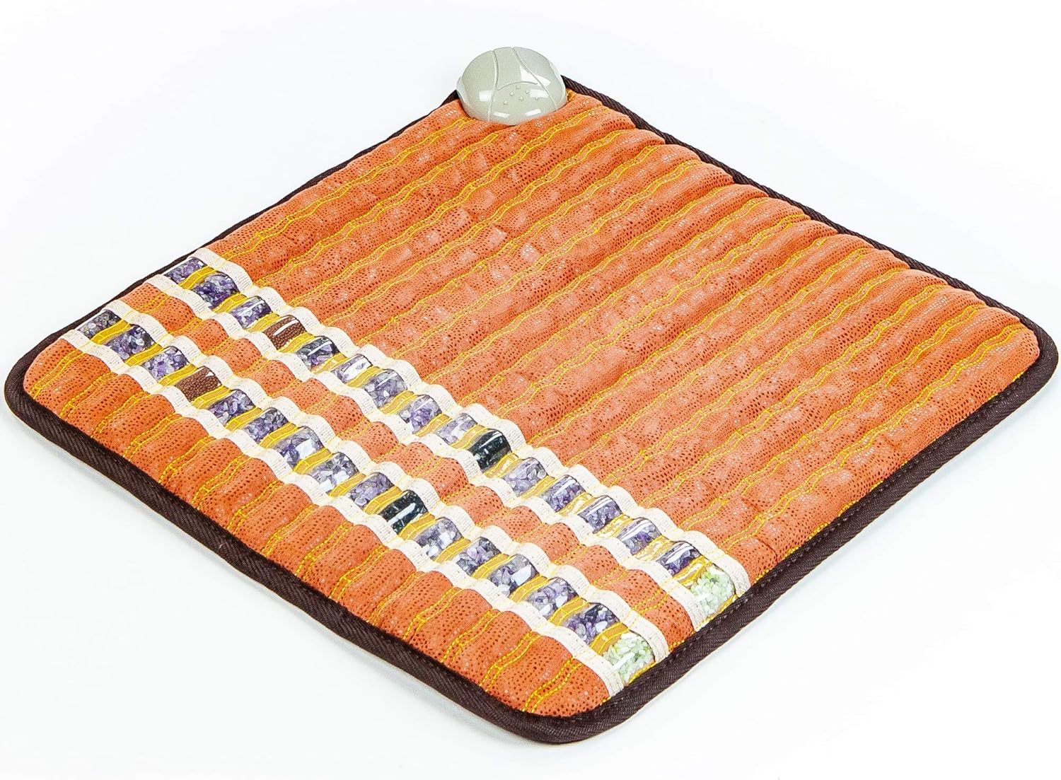 HealthyLine Far Infrared Small Heating Pad - Soft Mat Filled with Amethyst, Tourmaline and Obsidian Crystals - Negative Ion Therapy, EMF Blocking, Pain Relief - TAO Inframat Pro: Health & Personal Care