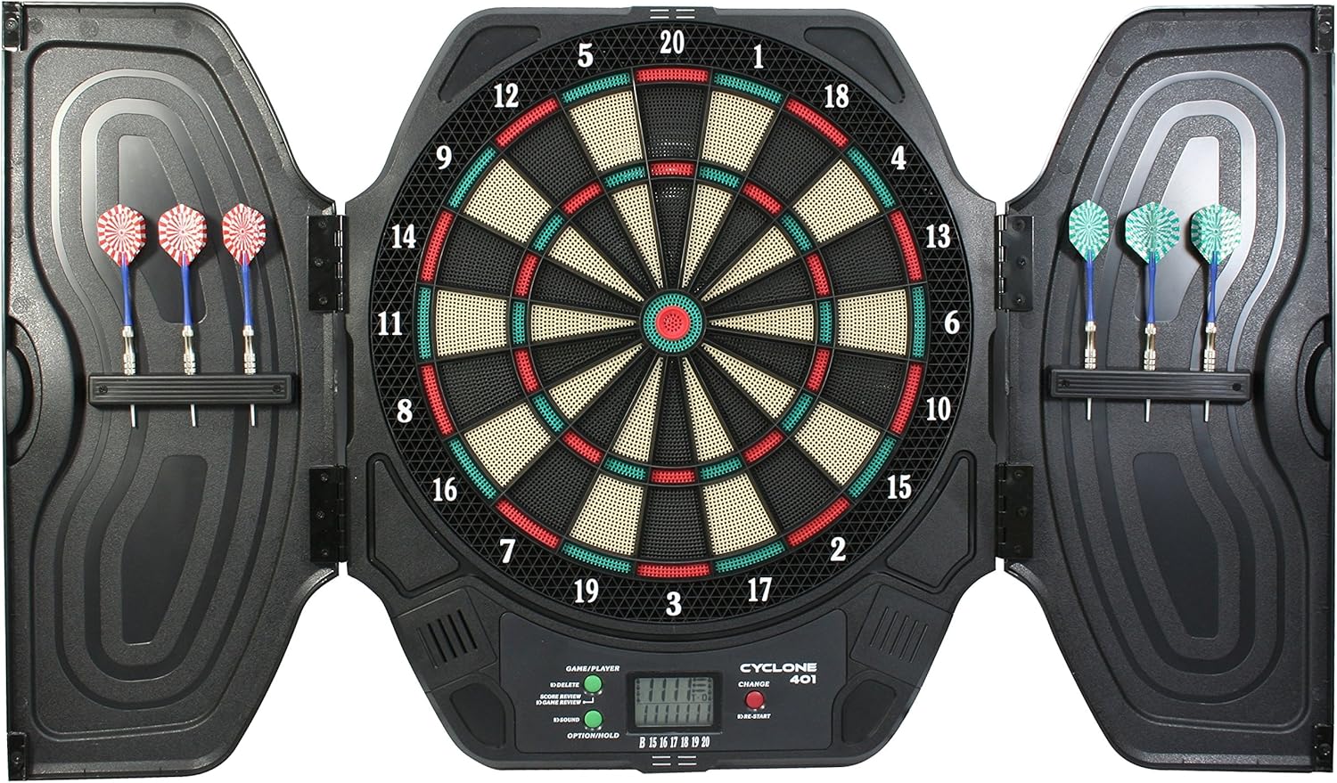 Carromco 93033 - Elektronische Dartscheibe Cyclone 401