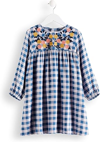 red gingham smock dress