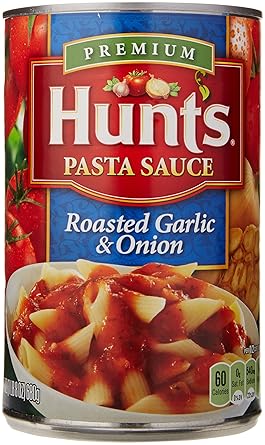 Amazon Com Hunt S Pasta Sauce Roasted Garlic Onion 24oz Can Pack Of 6 Grocery Gourmet Food