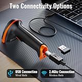 Tera 5100 Wireless Barcode Scanner 1D Laser 328ft USB Dongle 2000mAh Orange view 8