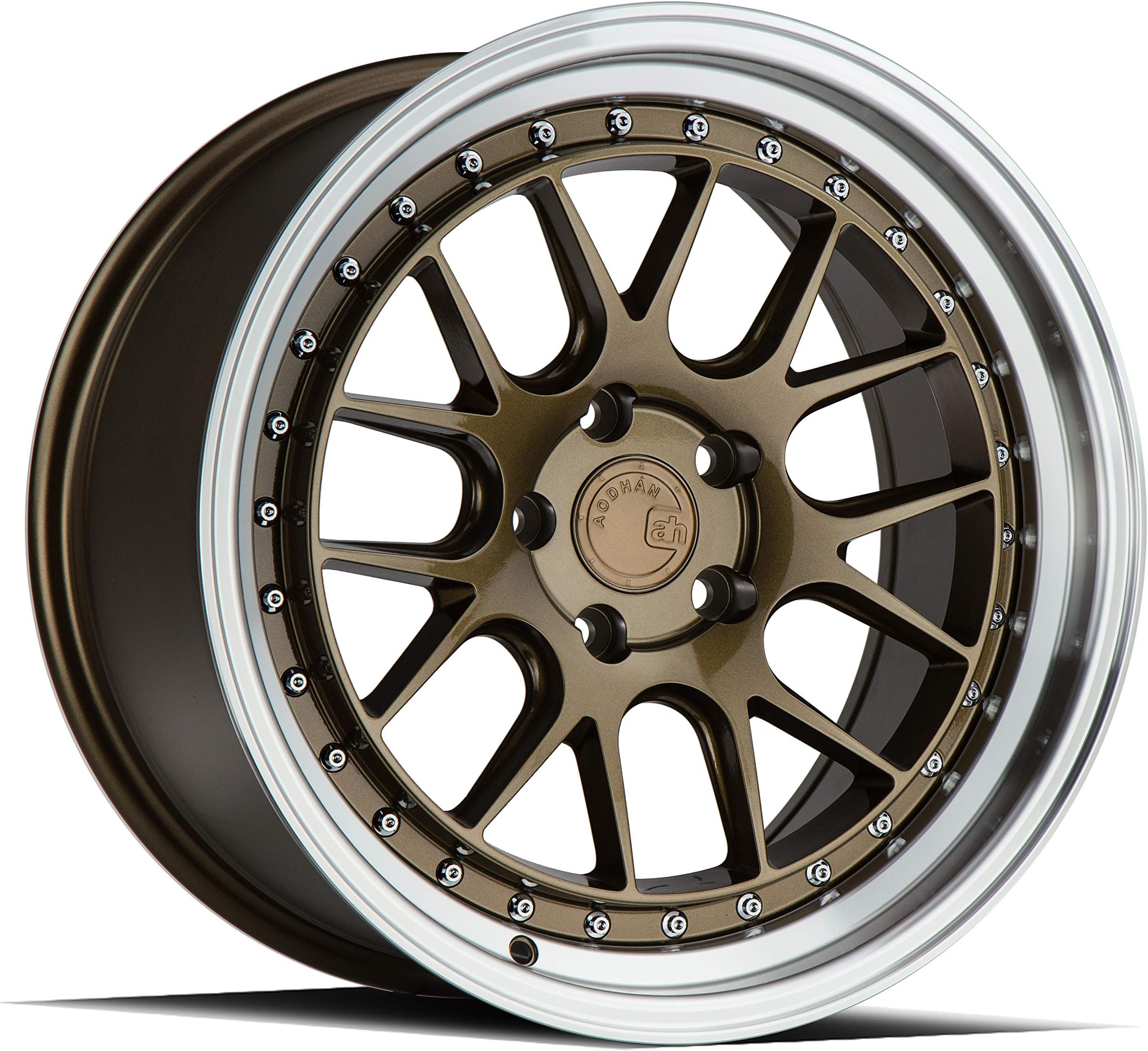 AodHan DS06 Wheel - Bronze w/Machined Lip: 18x9.5 Wheel Size; 5x114.3 Lug Pattern; 73.1mm Hug Bore; 15mm Off Set.