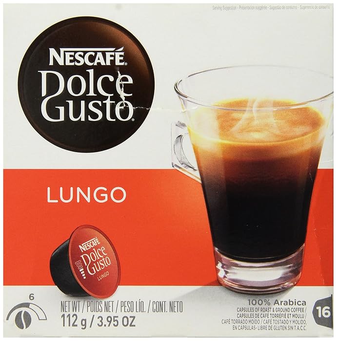 Nescafe - Dolce Gusto - Lungo Coffee Pods 16 Drinks - 112g