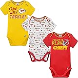 Gerber Unisex Baby Standard NFL 3 Pack Short Sleeve
