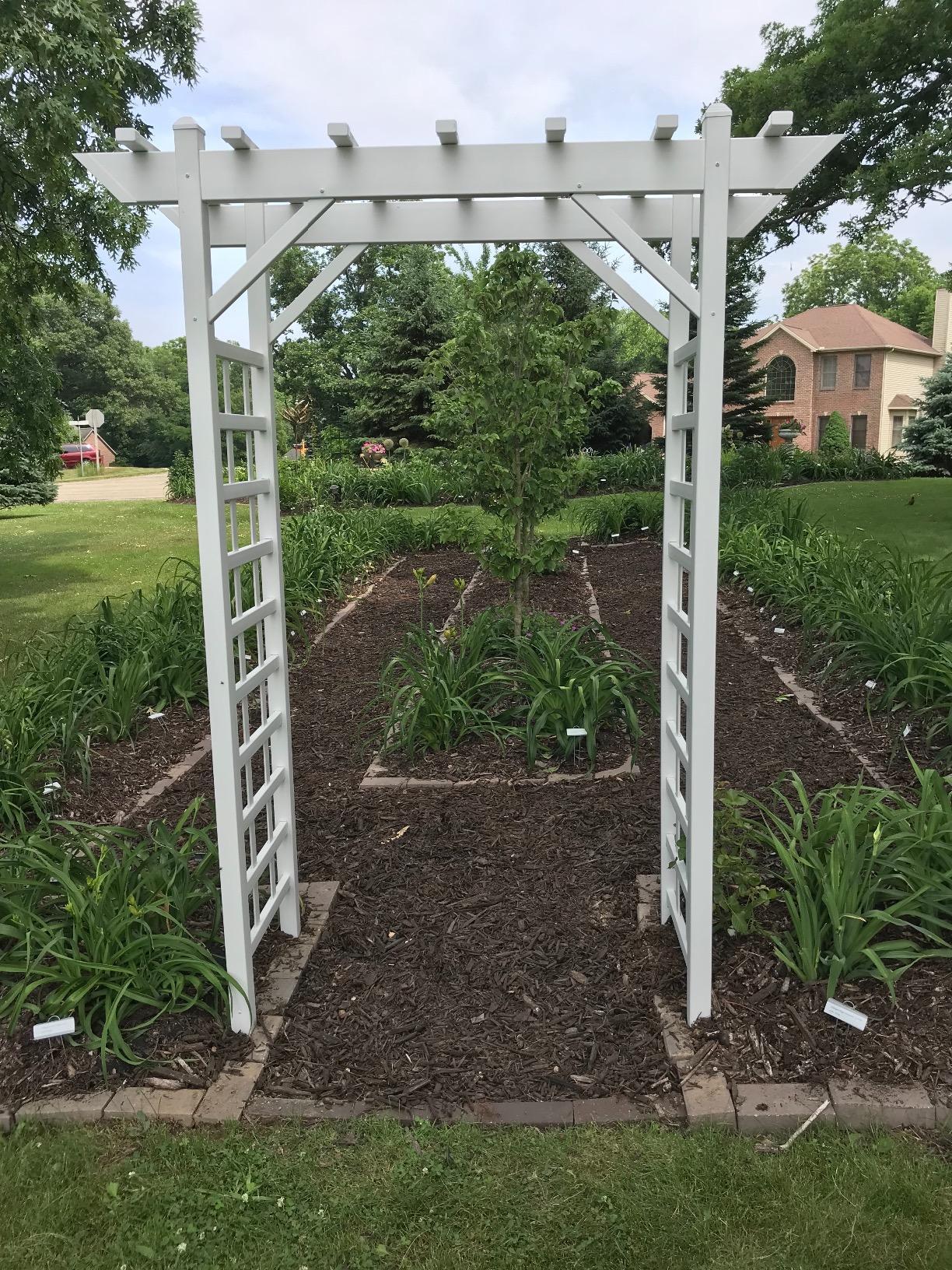 Garden Arch Arbor Backyard Classic White Archway Wedding PVC Vinyl