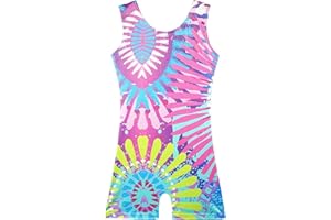 XFGIRLS Toddler Leotard Gymnastics Unitard with Shorts Rainbow Grass Butterfly Biketard Halloween Pumpkin Kids Children