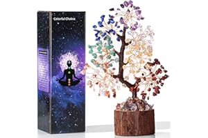 MAIBAOTA 7 Chakra Tree Crystal Tree of Life Decor Birthday Gifts for Women Healing Crystals for Positive Energy Spiritual Gift for Sister and Mom Housewarming Gifts New Home Money Trees Decoration