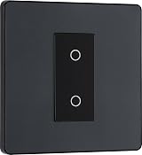 BG Electrical Single Master Touch Dimmer 200W Matt Grey Evolve