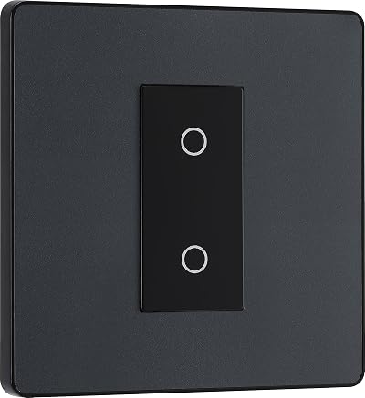 BG Electrical Single Master Touch Dimmer 200W Matt Grey Evolve